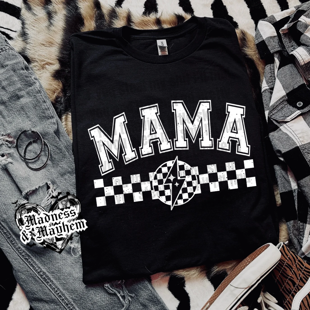 Varisty mama checkered Shirt (finished product)