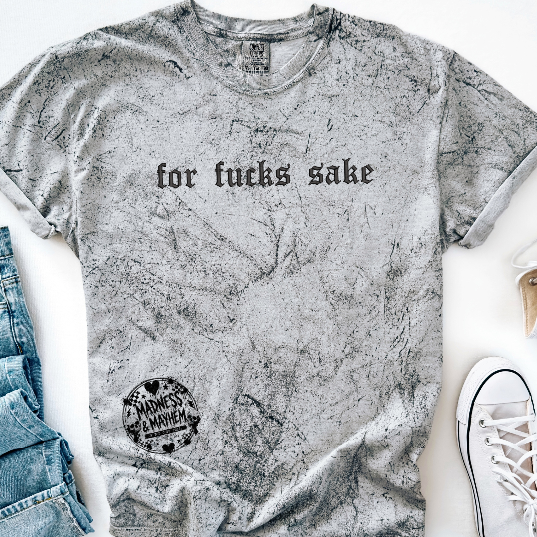 For fucks sake embroidered color blast tshirt