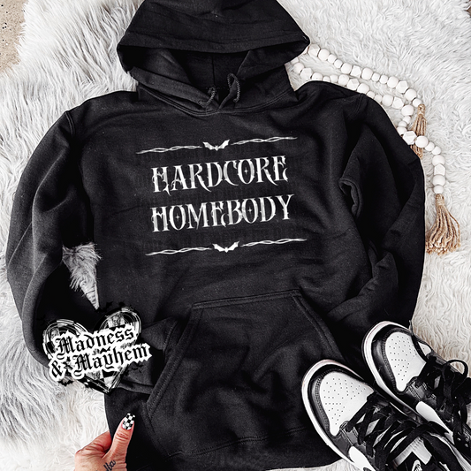 Hardcore homebody hoodie (finished product)