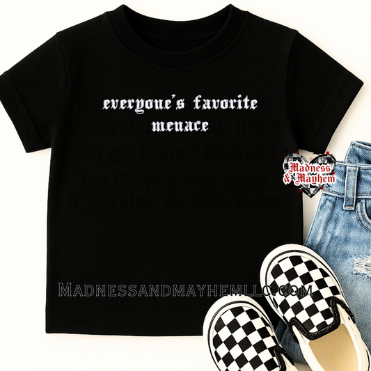 Kids favorite menace embroidered Shirt