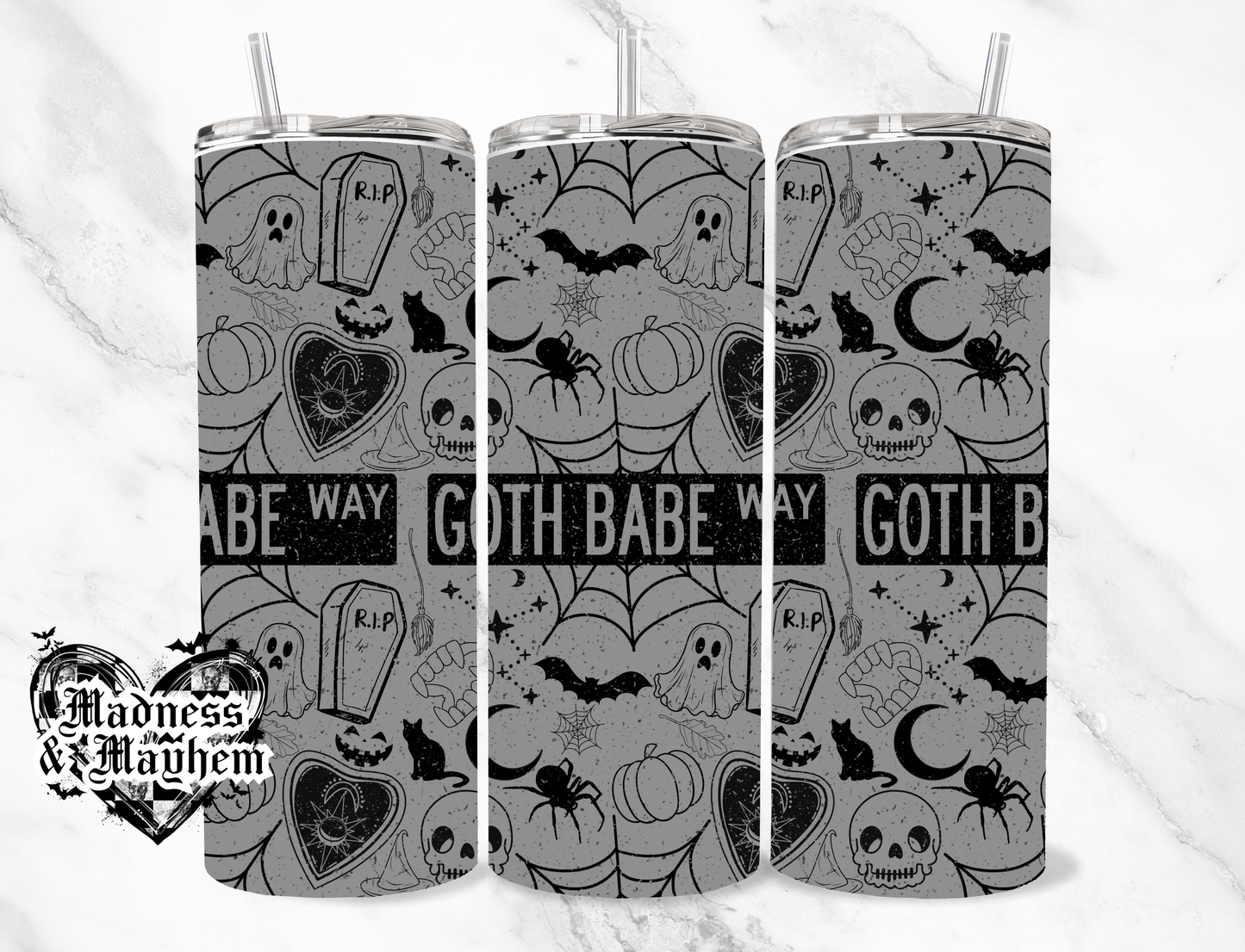 Goth babe way 20oz Tumbler (finished product)