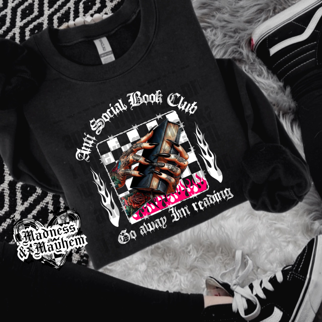 Anti social book club EXCLUSIVE crew neck sweatshirt (finished product)