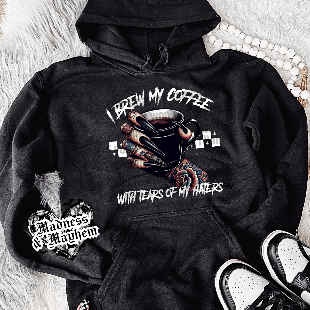 I brew my coffee hoodie (finished product)