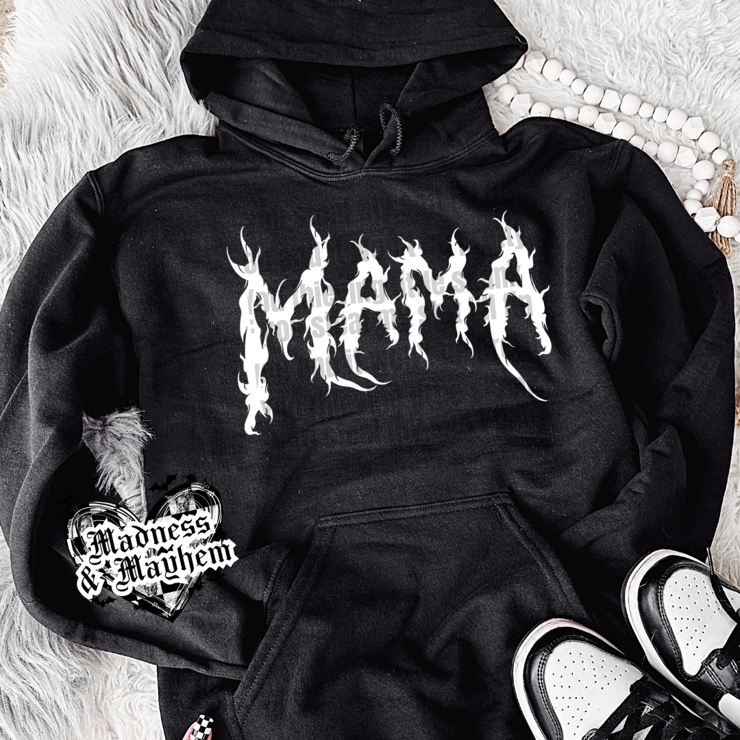 White mama metal hoodie (finished product)