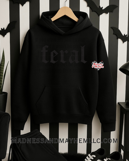 Black feral hoodie