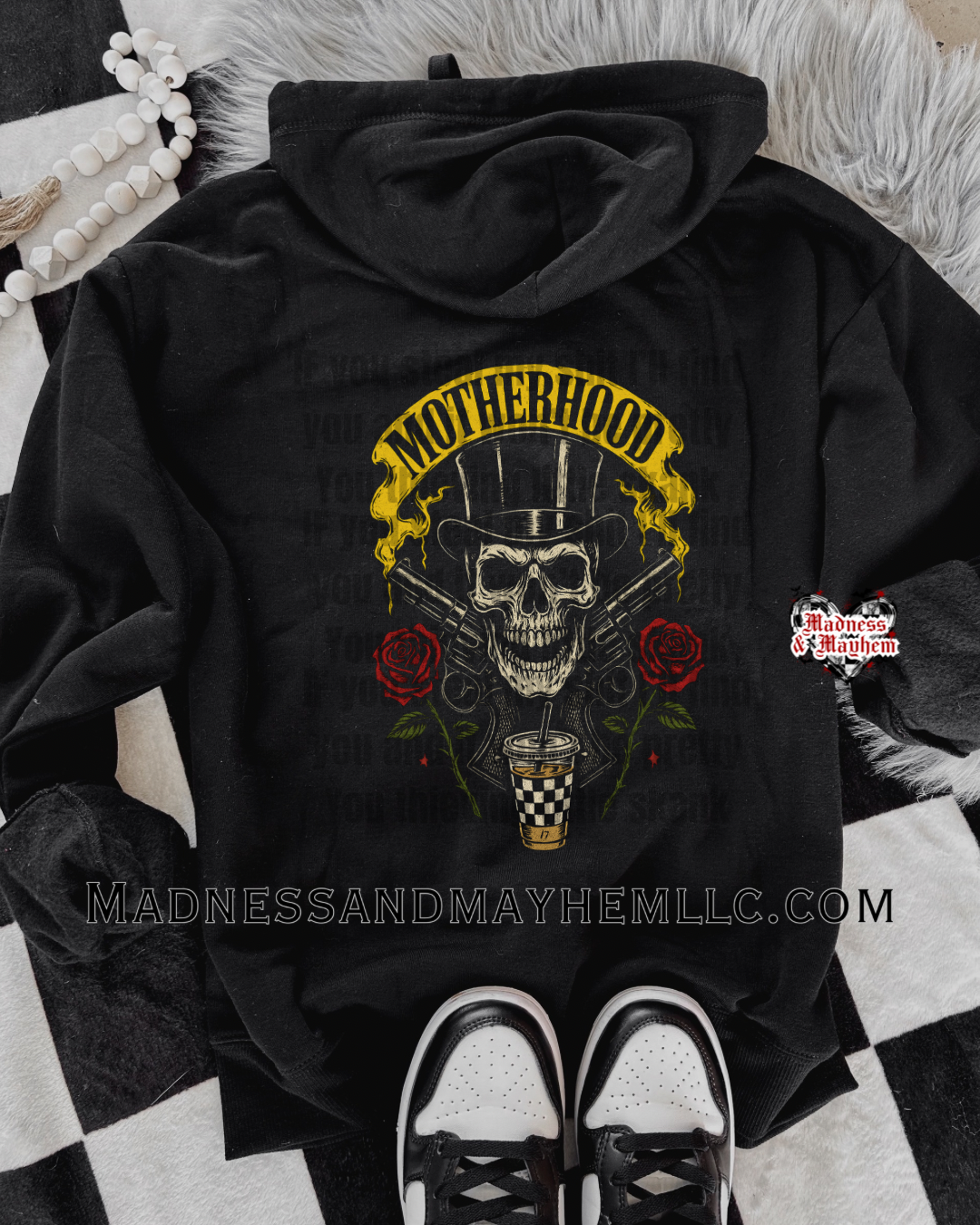 Rock motherhood zip up hoodie
