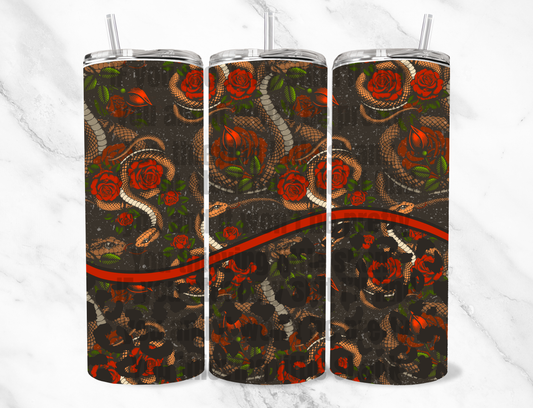 Snakes and roses 20z Tumbler Wrap (sublimation transfer)