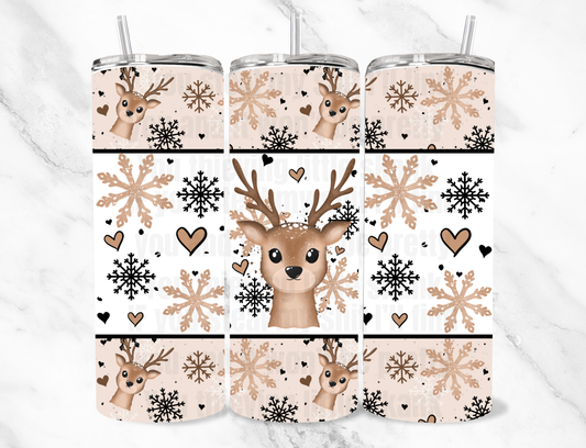 Snowflake deer 20z Tumbler Wrap (sublimation transfer)