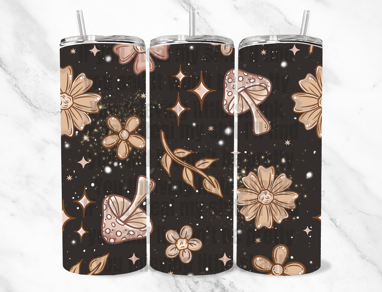 Midnight mushroom 20z Tumbler Wrap (sublimation transfer)