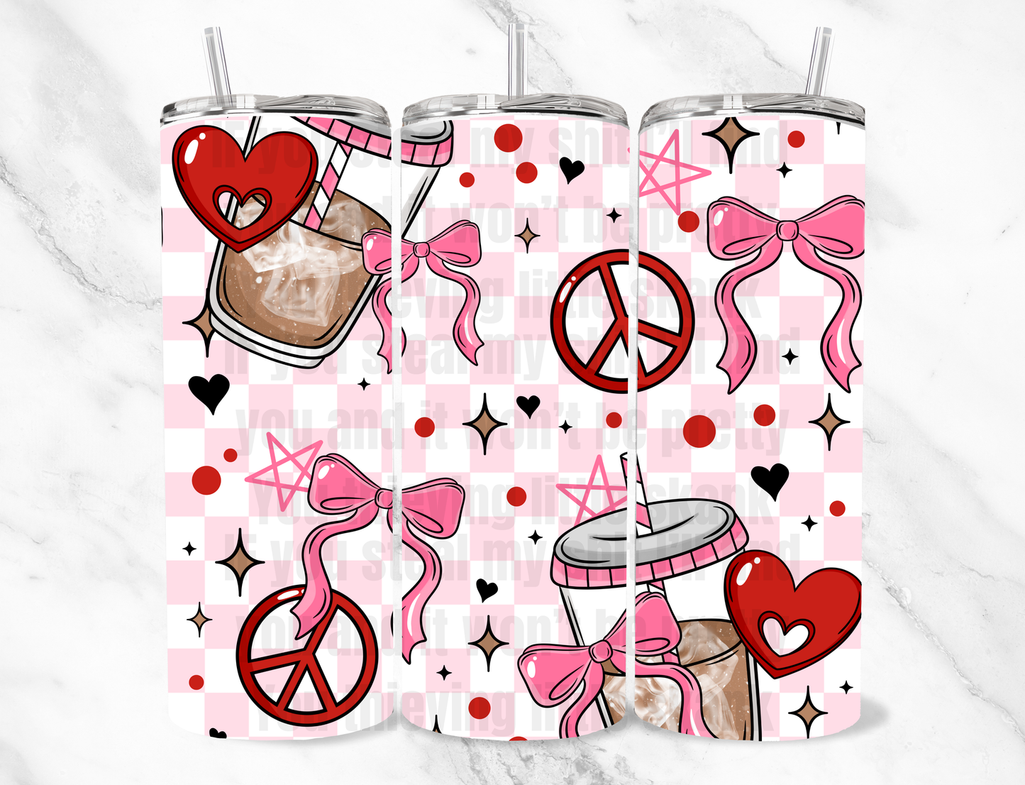 Valentine coffee 20z Tumbler Wrap (sublimation transfer)