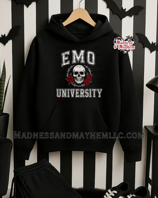 Emo university hoodie