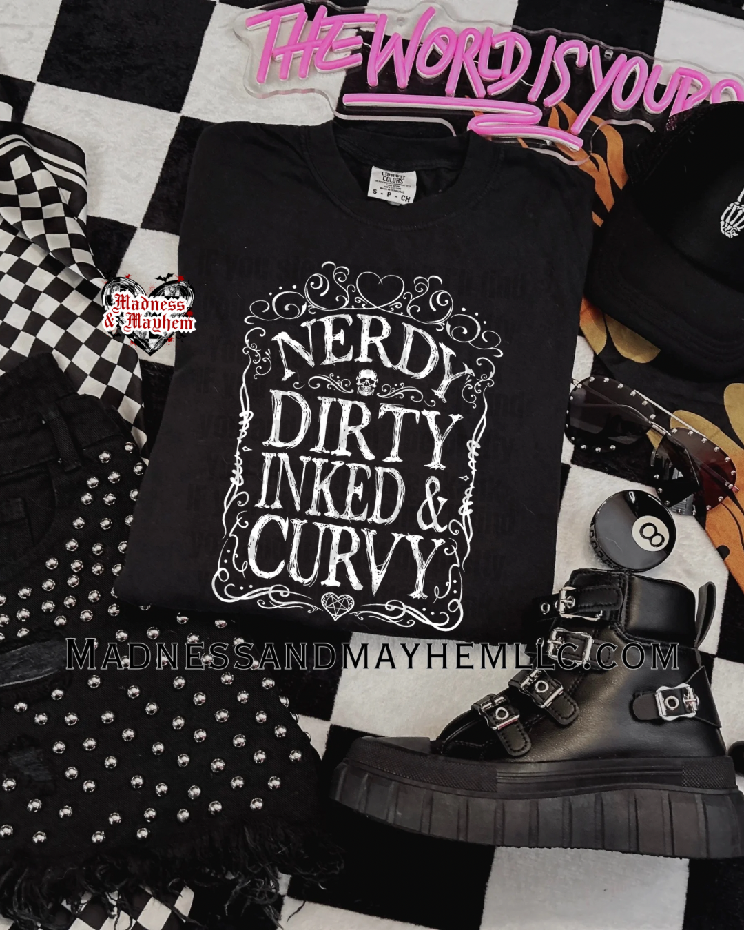 Nerdy dirty inked & curvy shirt