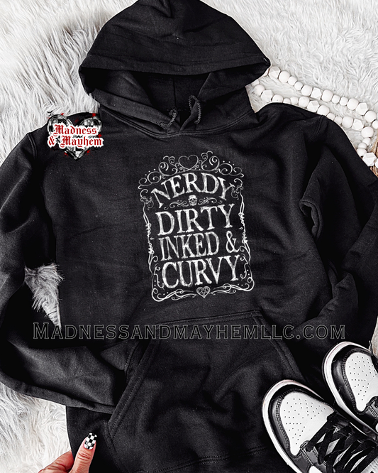 Nerdy dirty inked & curvy hoodie