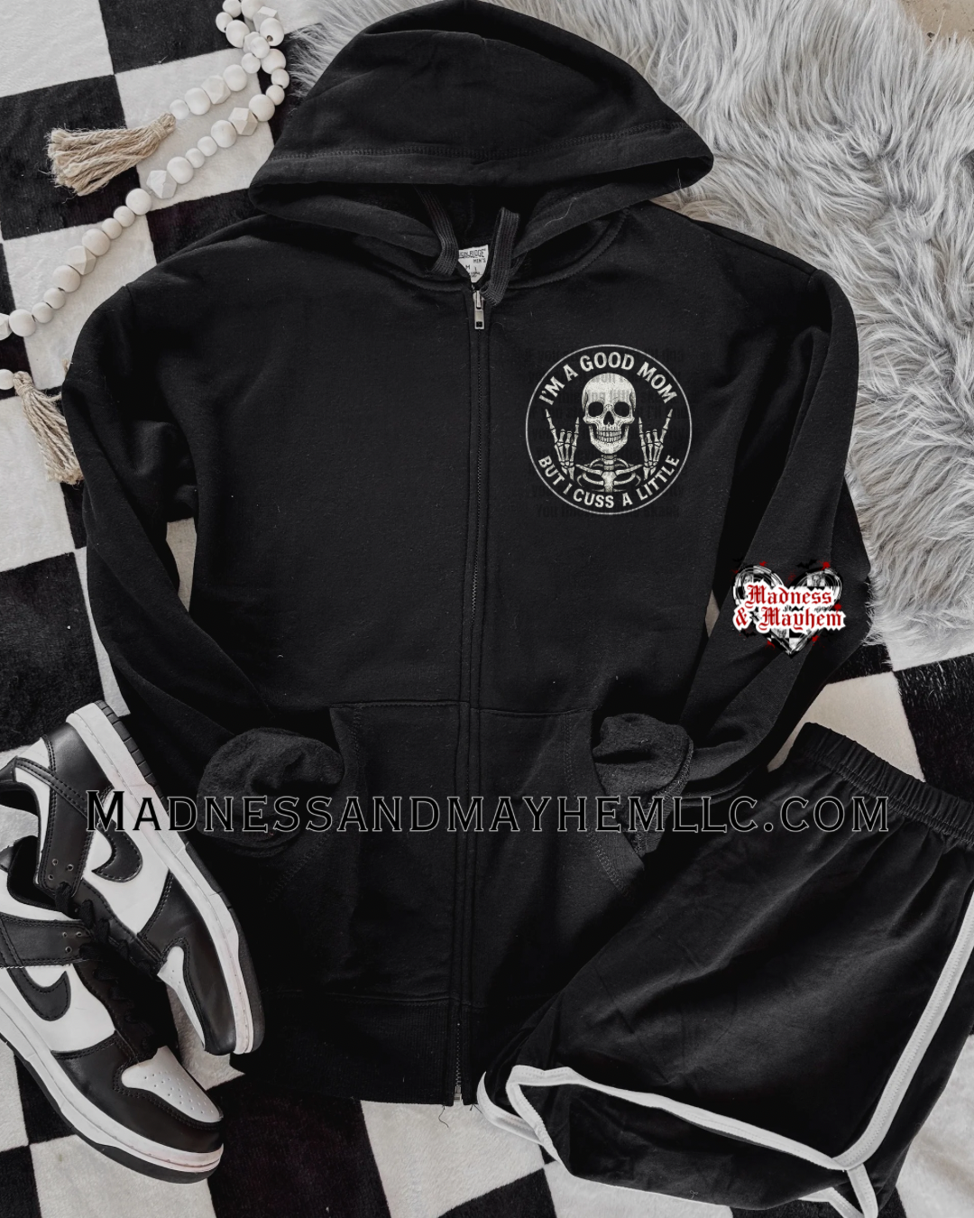 Sweary mom zip up hoodie