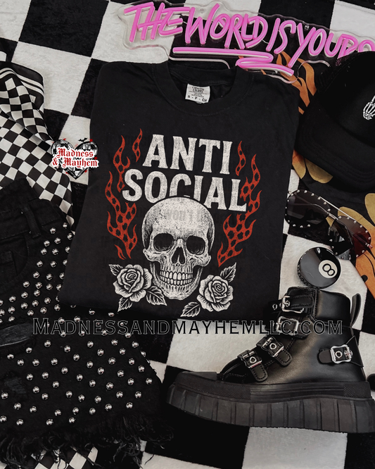 Anti social skull Shirt