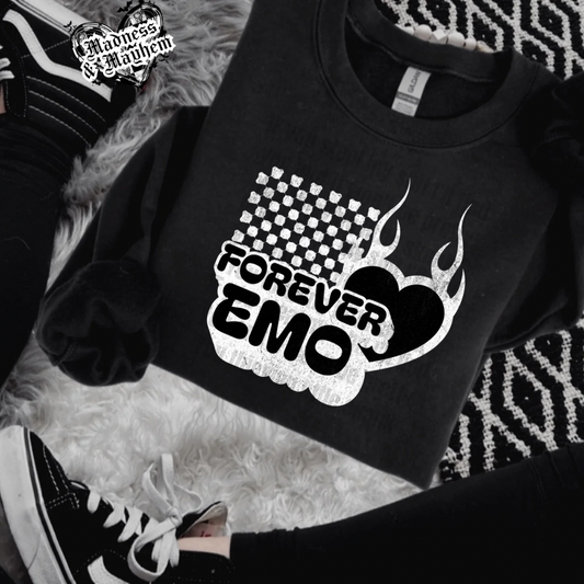 Forever emo crew neck sweatshirt (finished product)