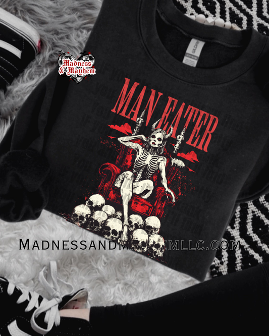 Man eater crew neck sweatshirt