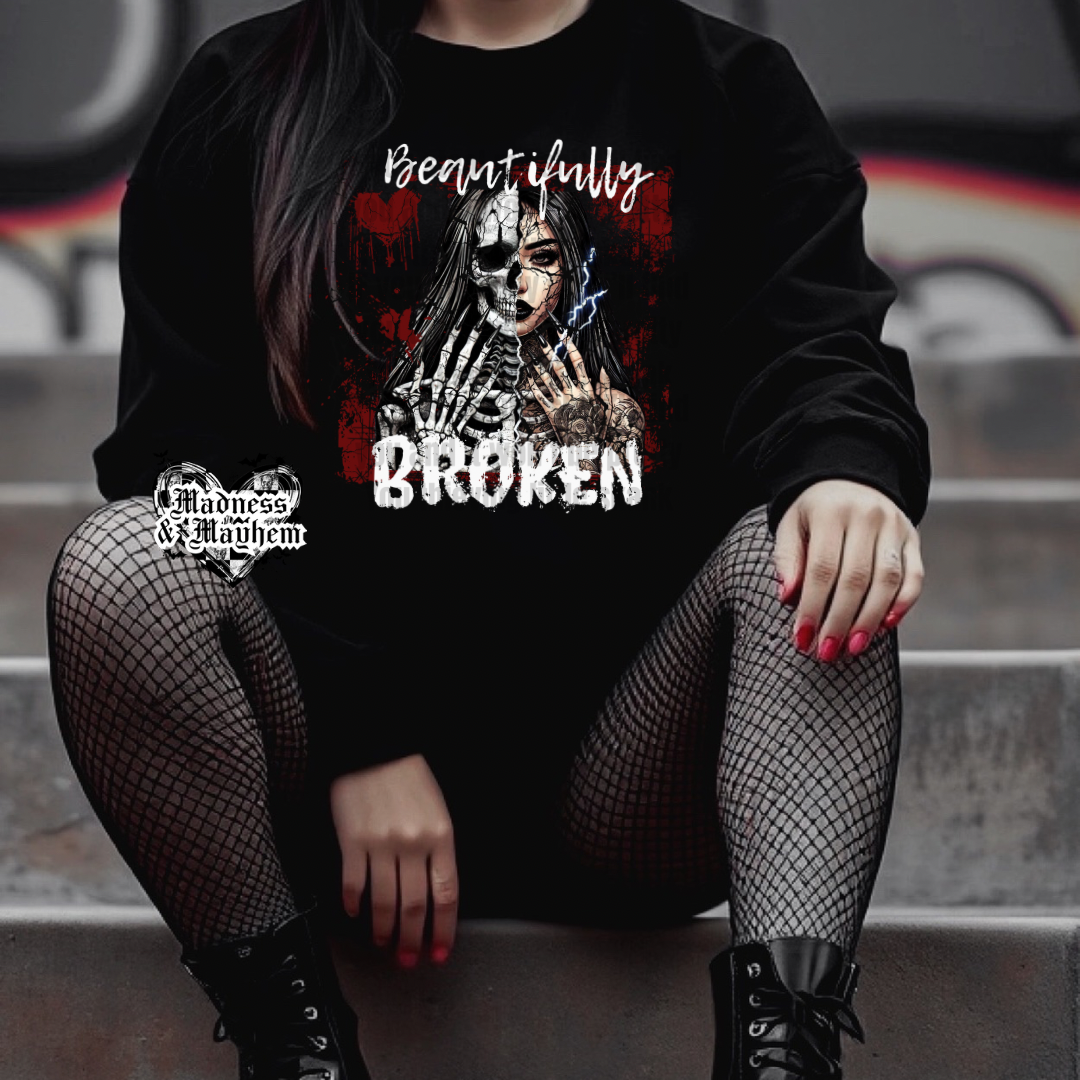 Beautifully broken exclusive crew neck sweatshirt (finished product)