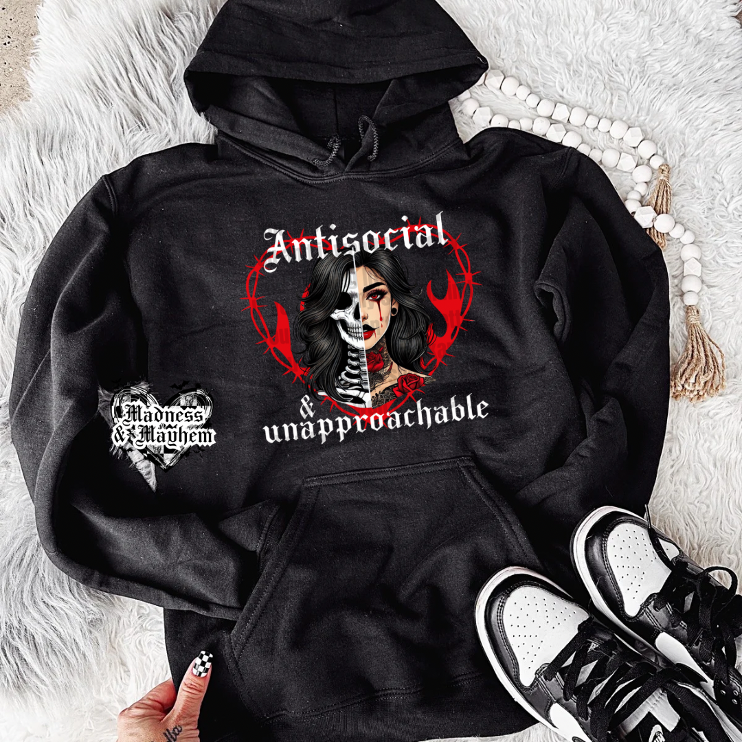 Antisocial & unapproachable exclusive hoodie (finished product)