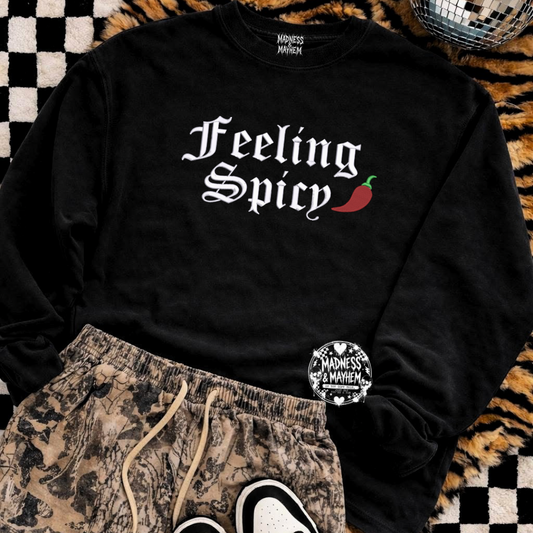 Feeling spicy embroidered sweatshirt