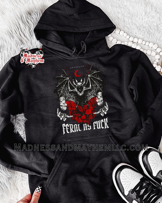 Feral af bat hoodie