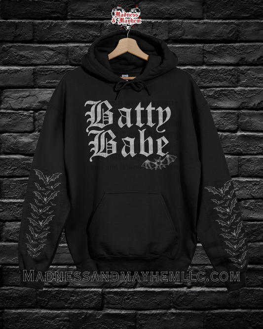Batty Babe with sleeves hoodie