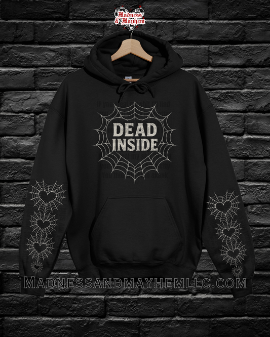 Dead inside with sleeves hoodie