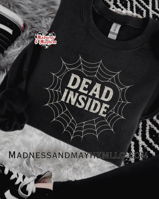Dead inside crew neck sweatshirt
