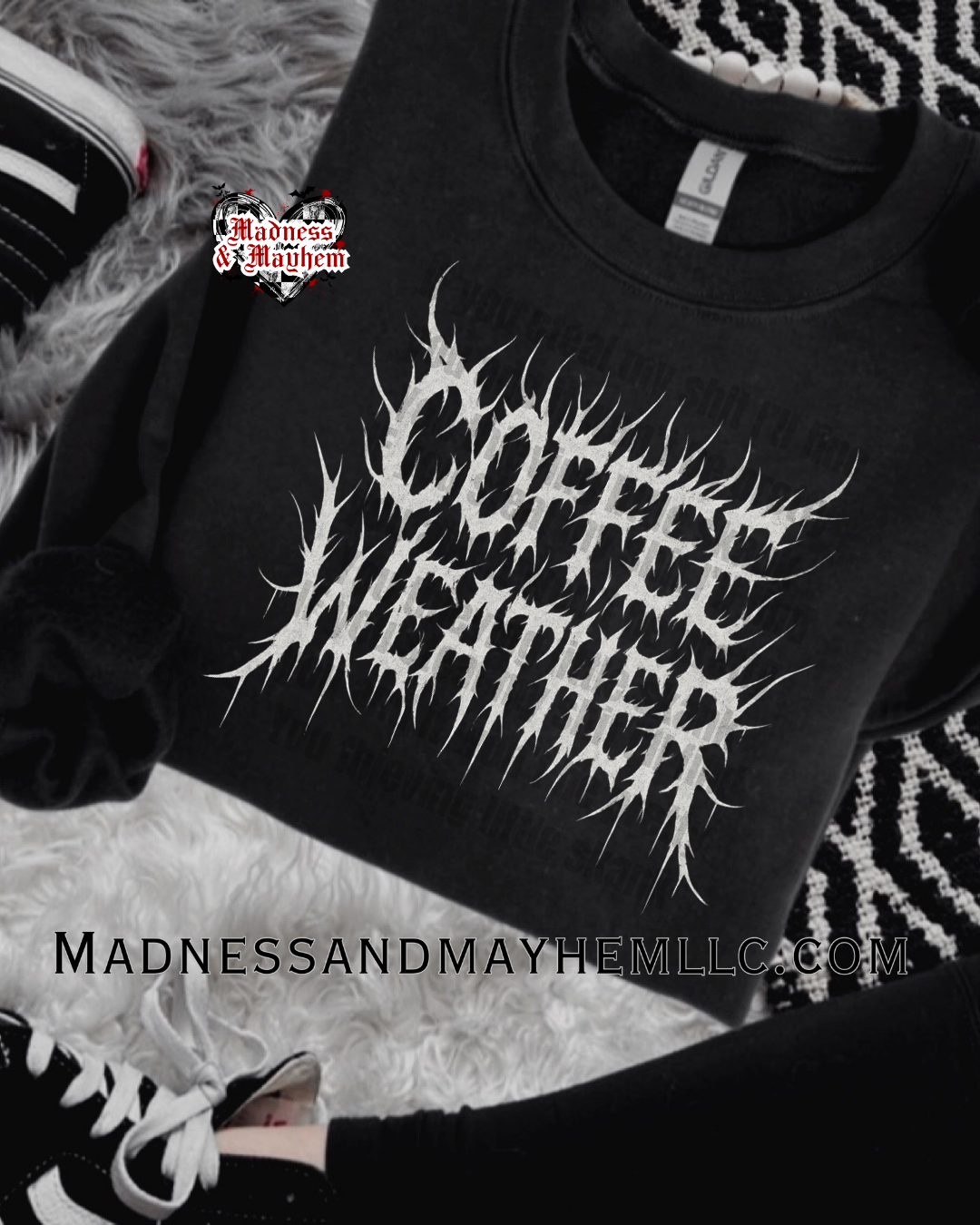 Coffee weather crew neck sweatshirt
