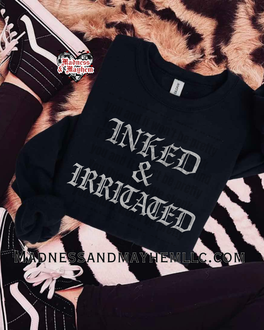 Inked & irritated crew neck sweatshirt