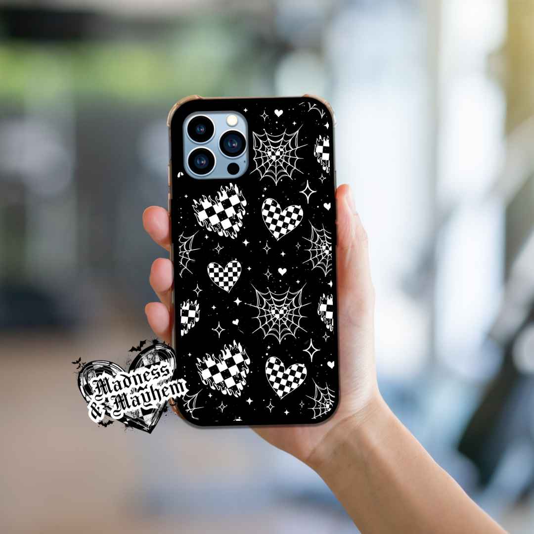 Checkered heart iPhone Case