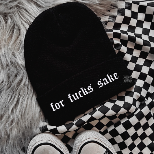 For fucks sake embroidered beanie
