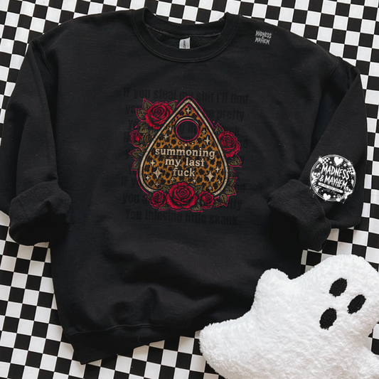 Leopard summoning sweatshirt