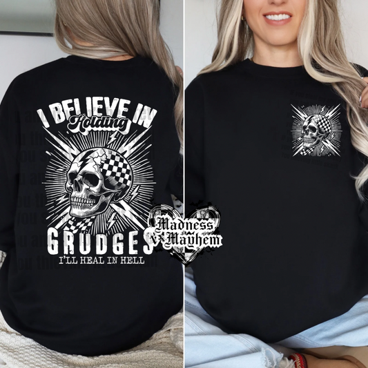 Grudges Front/Back crew neck sweatshirt (finished product)