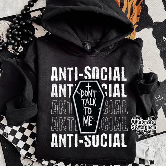 antisocial dont talk to me hoodie (finished product)