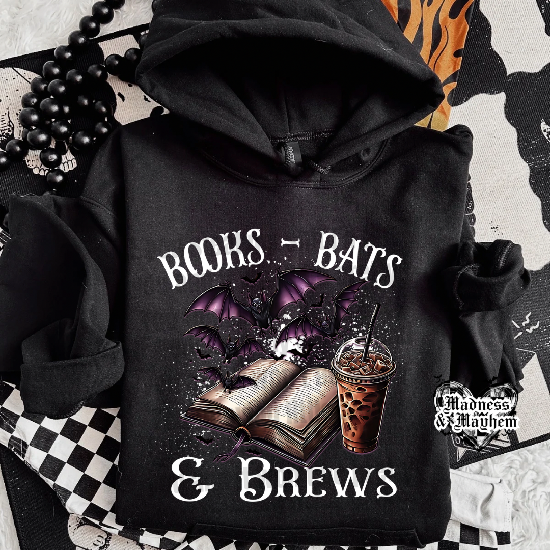 Books bats & brews hoodie (finished product)