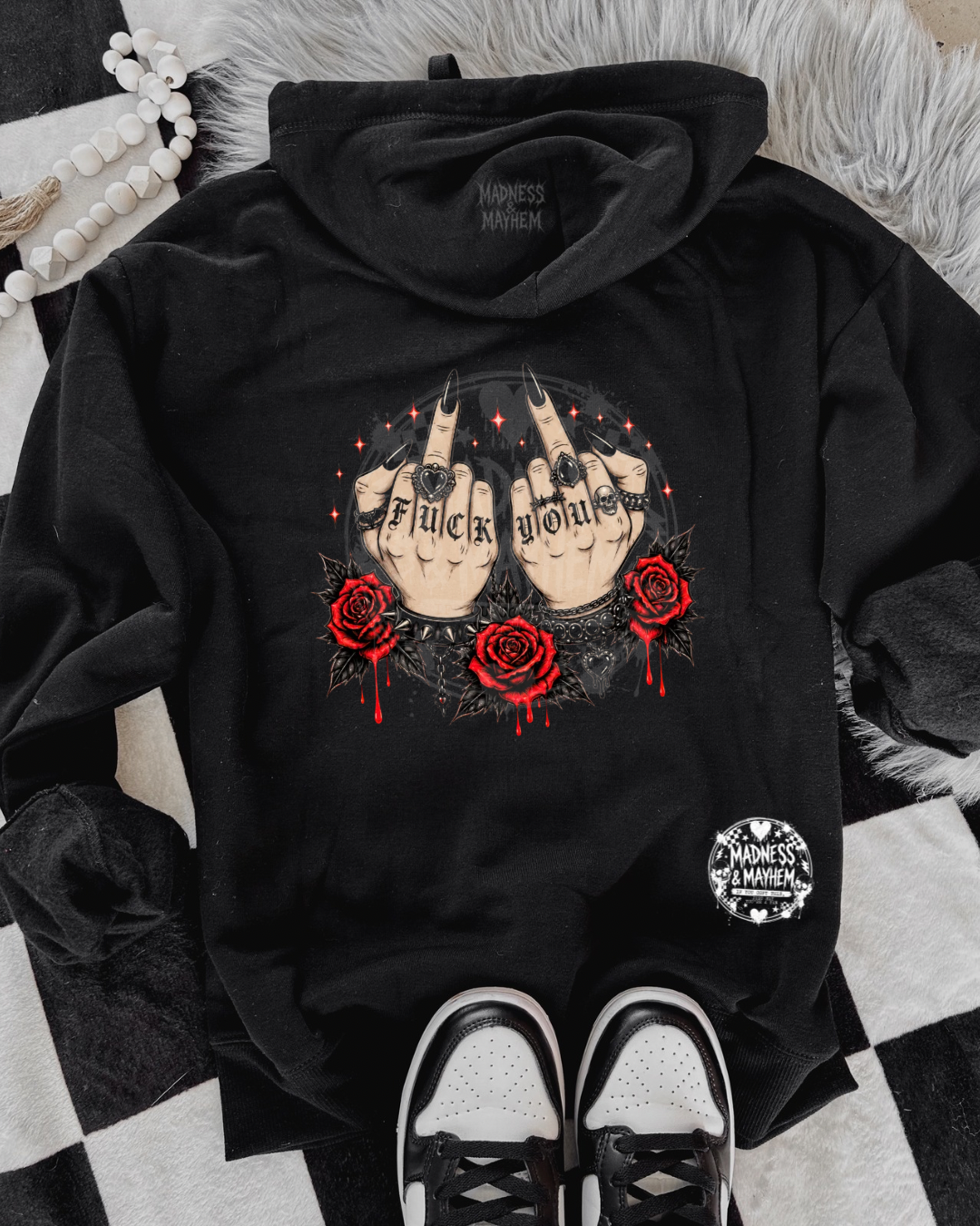 Fuck you zip up hoodie