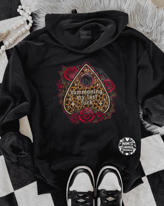 Leopard Summon a fuck zip up hoodie