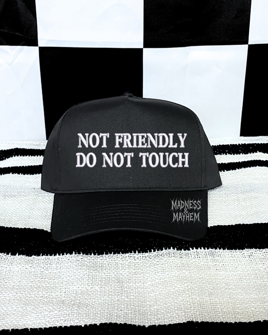 Not friendly embroidered Black Hat