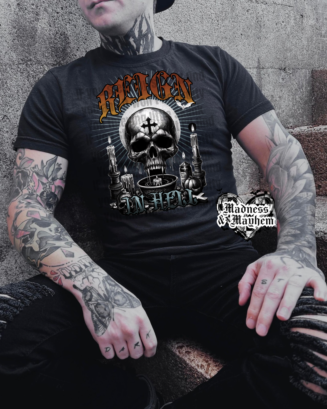 Reign in Hell Shirt (finished product)