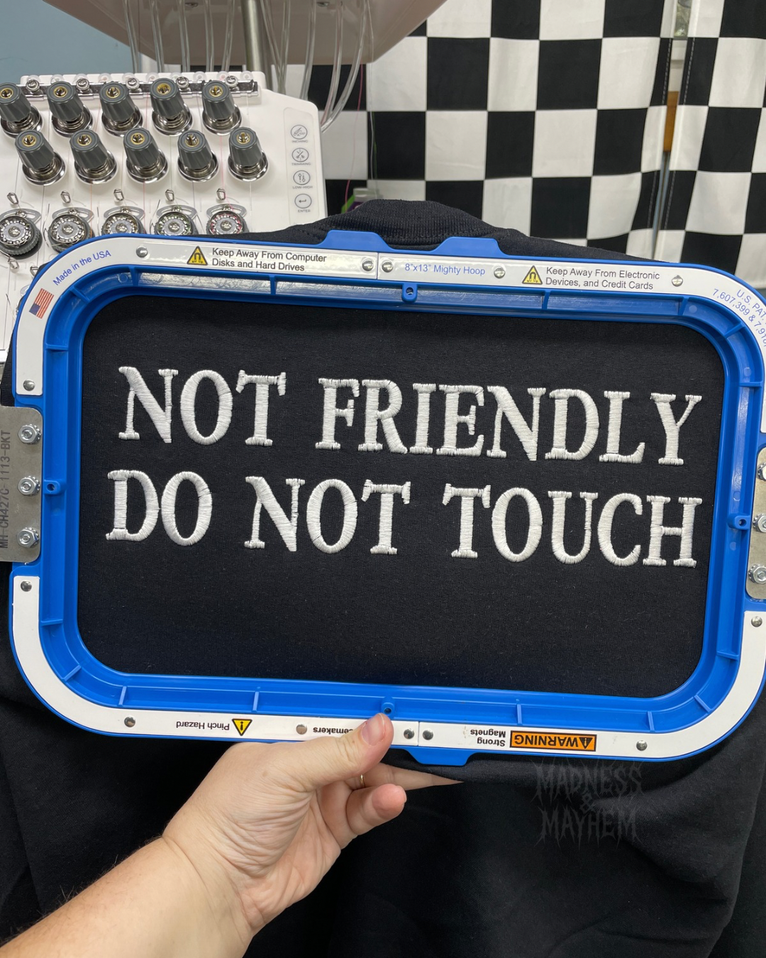 Not friendly embroidered sweatshirt