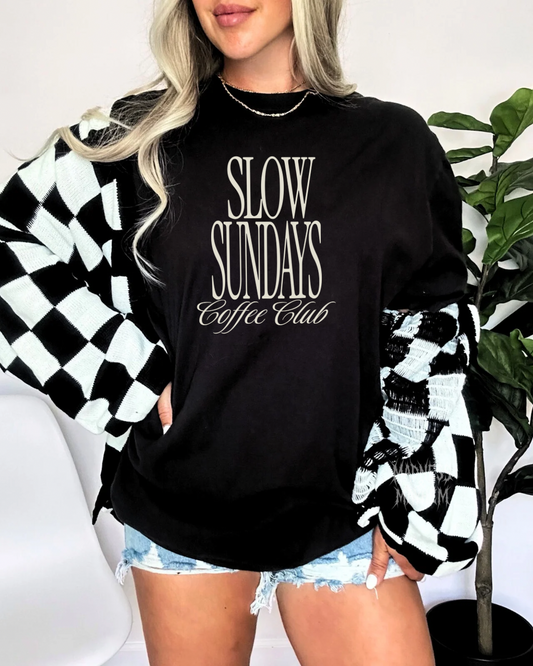 Slow Sunday coffee club shirt