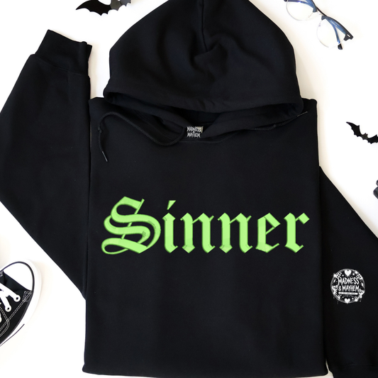 sinner embroidered Hoodie