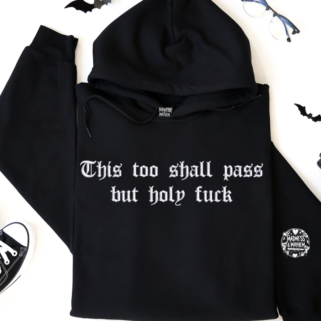 Holy fuck embroidered Hoodie