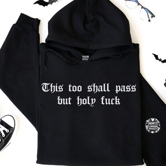 Holy fuck embroidered Hoodie