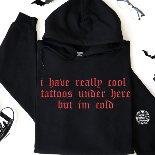 Cool tattoos embroidered Hoodie