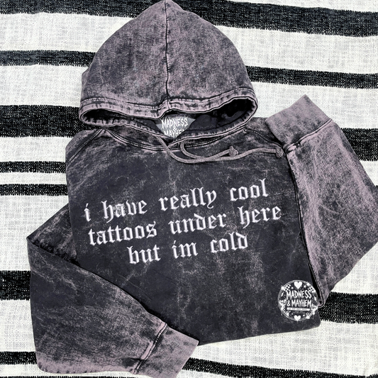 Cool tattoos mineral wash Hoodie