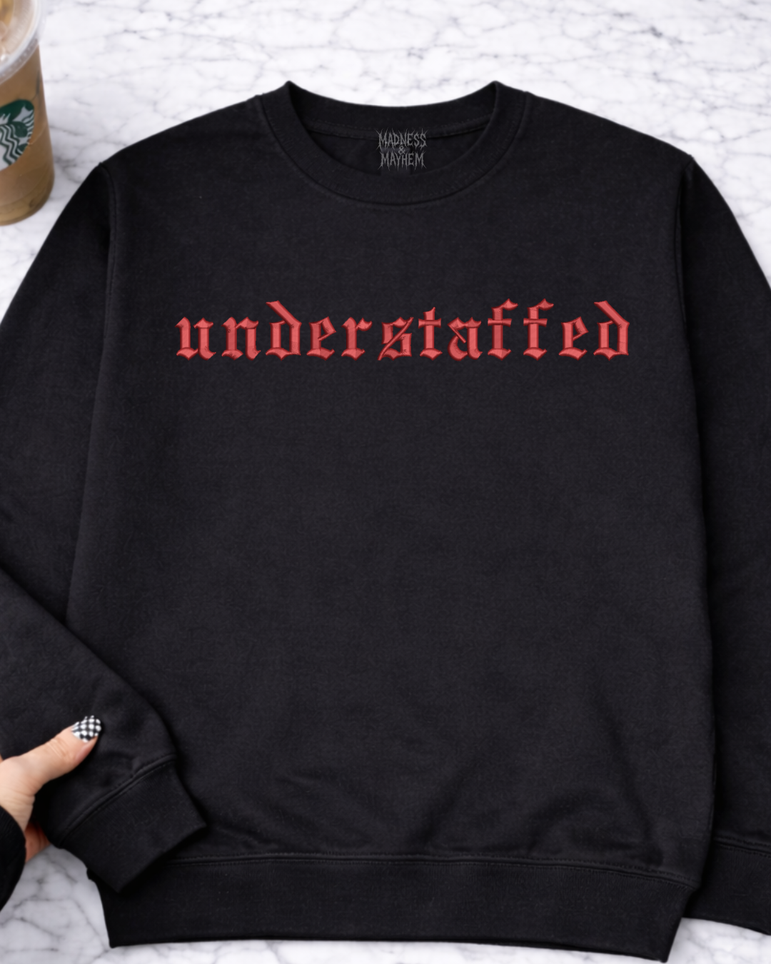 Understaffed embroidered sweatshirt