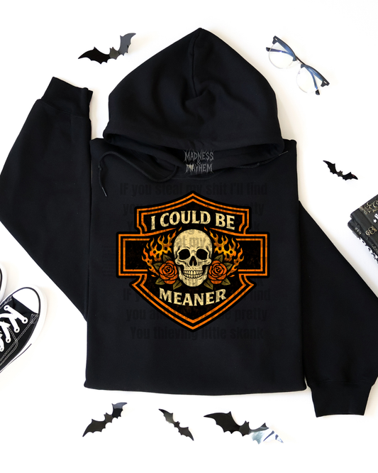 I could be meaner HD hoodie