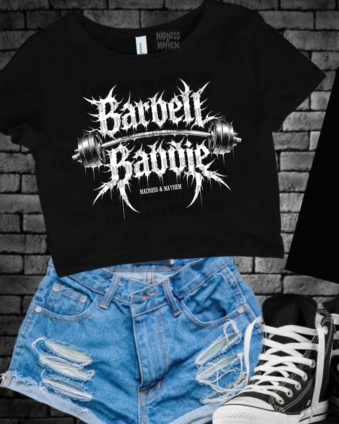 Barbell baddie Cropped Tee